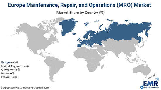 Europe Maintenance, Repair, and Overhaul (MRO) Market By Region
