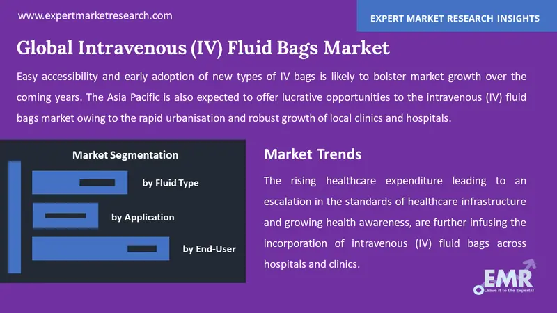 intravenous iv fluid bags market by segments