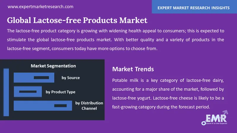 lactose free products market by segments