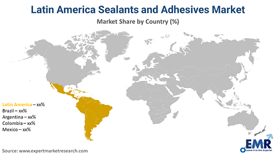 Latin America Sealants and Adhesives Market By Region