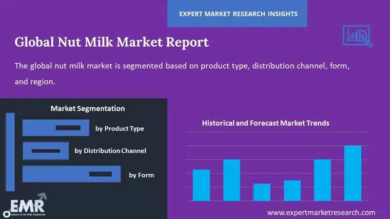 nut milk market by segments