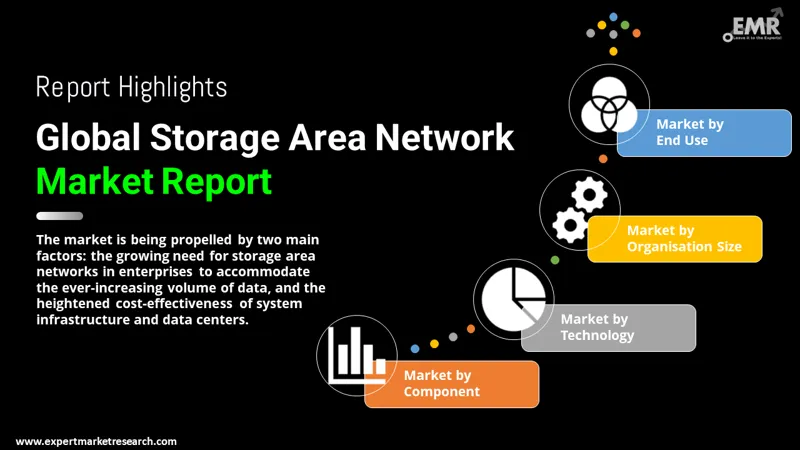 storage area network market by segments