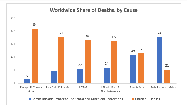 Worldwide Share of Deaths by Cause
